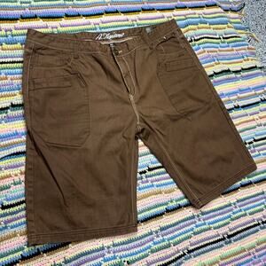 A Tiziano brown jeans denim shorts
